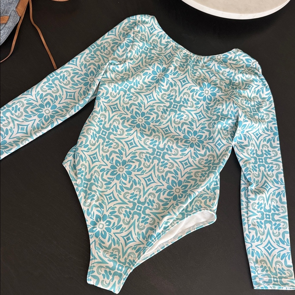Floral Patterned Kids One Piece